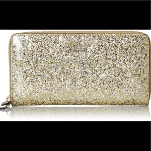 Kate Spade glitter bug wallet (gold)